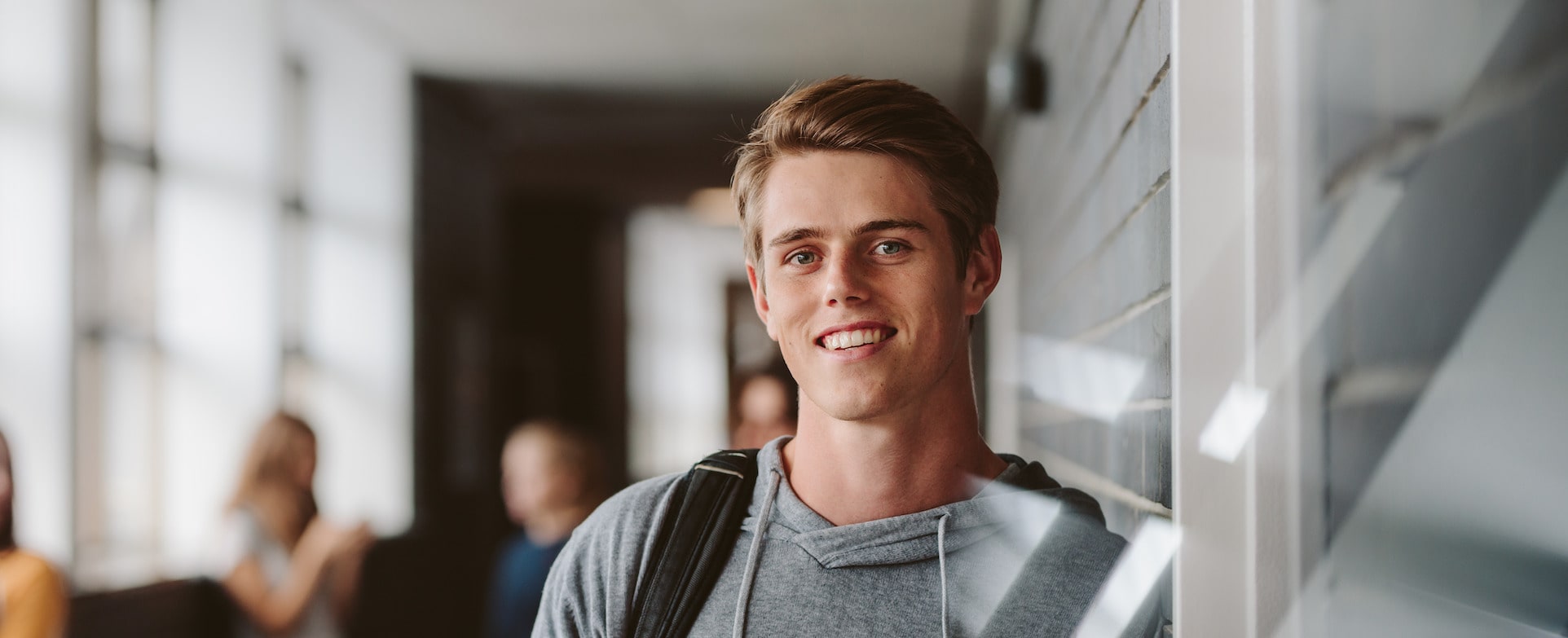 teen boy at school